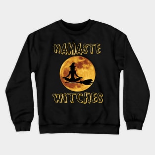 Yoga Namaste Witches Halloween Yoga Shirts Crewneck Sweatshirt